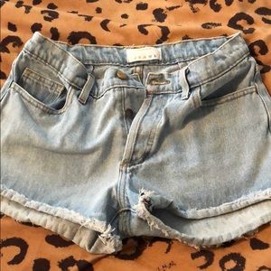 American apparel jean shorts